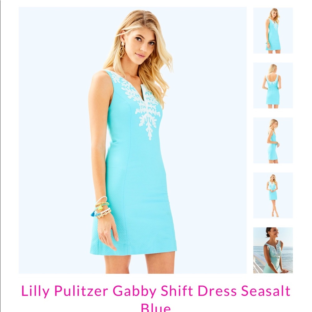 Lilly Pulitzer Gabby Shift, sea salt blue, Sz 2
